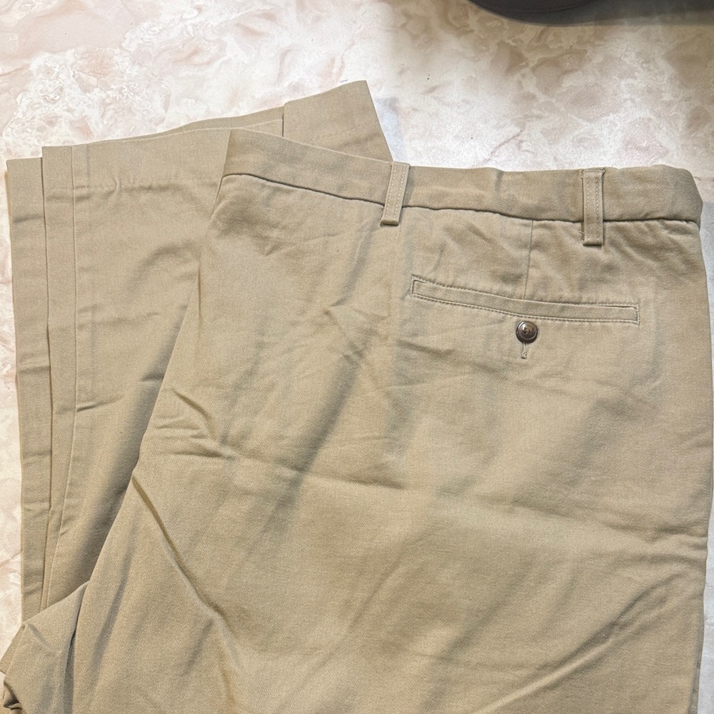 St. John's Bay Big and Tall Men's Khaki Chinos - Picture 4 of 4